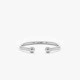 White gold ball ring