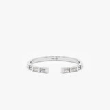 White Gold Baguette Diamond Claw Ring