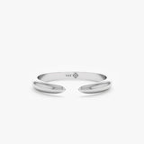 Plain White Gold Claw Ring