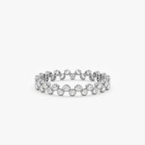 White Gold Diamond Bezel Eternity Band