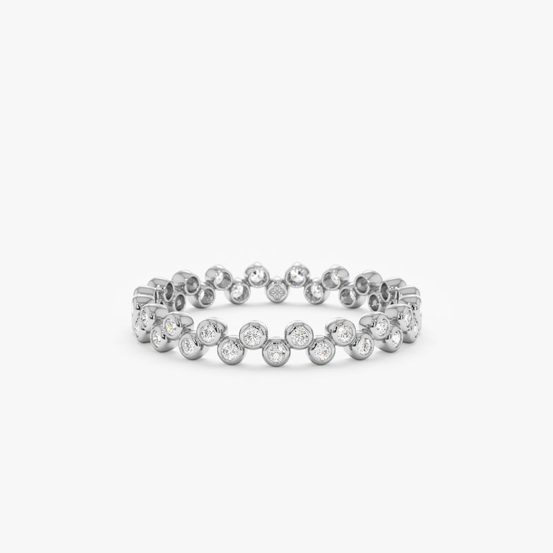 White Gold Diamond Bezel Eternity Band