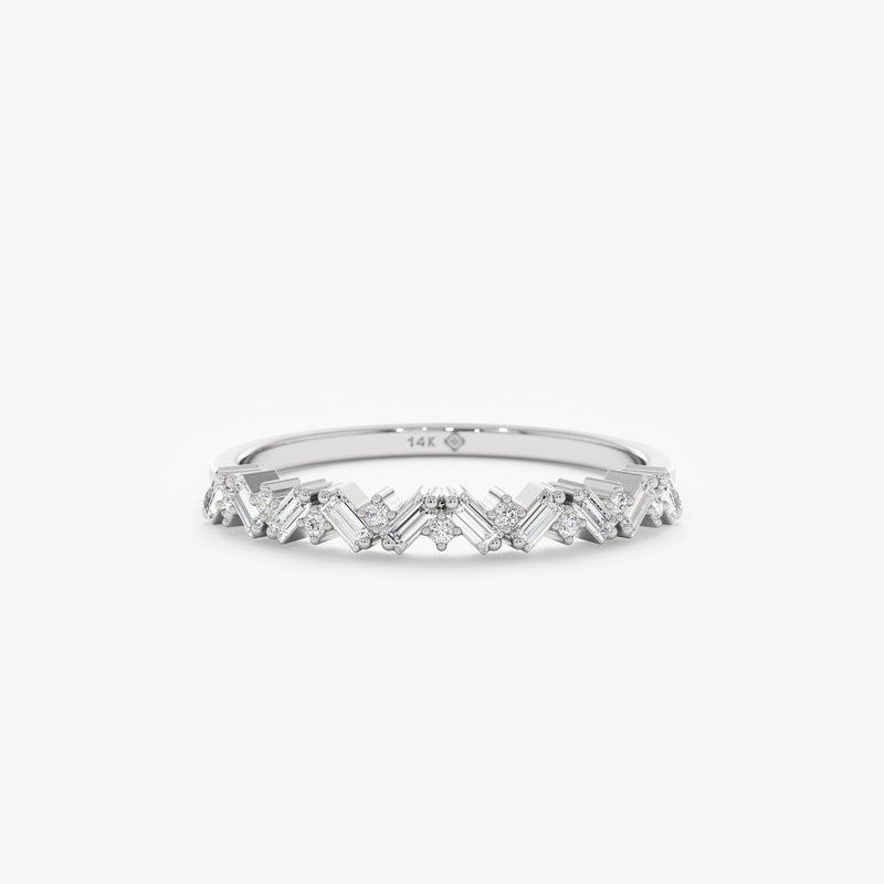 White gold diamond cluster ring