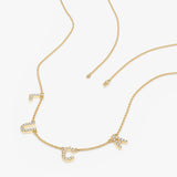 Solid Gold Natural Diamond Necklace