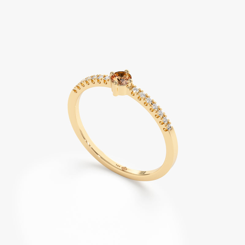 Handmade Solid Gold Citrine Ring