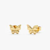 Solid Gold Butterfly Studs
