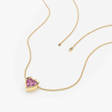 Petite October Birthstone Tourmaline Heart