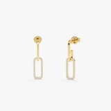 Dangling Diamond Link Earrings
