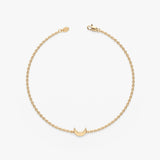 Handmade Solid Gold Moon Bracelet