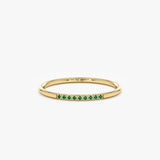 thin emerald ring