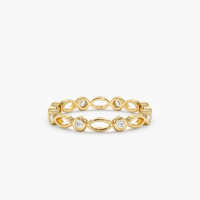 solid gold diamond eternity band