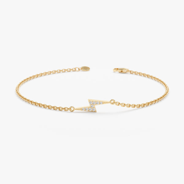 Diamond Lightning Bolt Bracelet