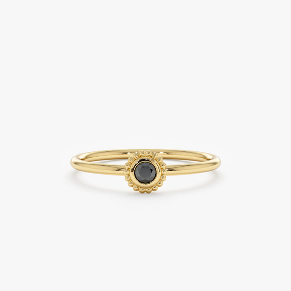 Black Onyx Art Deco Ring