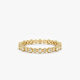 Diamond Alternating Bezel Ring