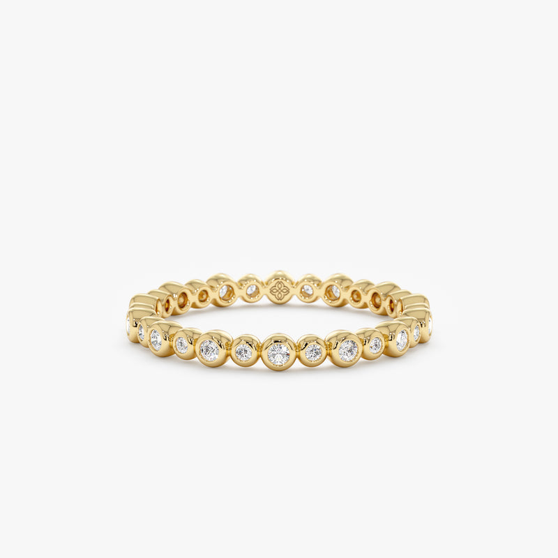 Diamond Alternating Bezel Ring