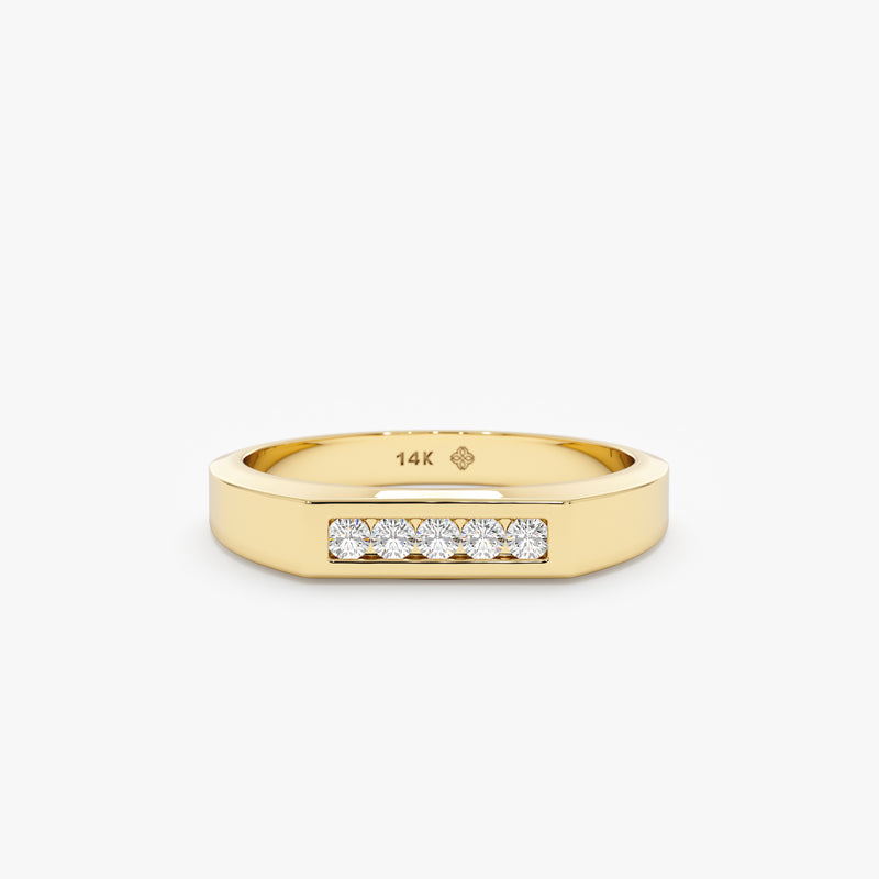 5 Diamond Thick Band