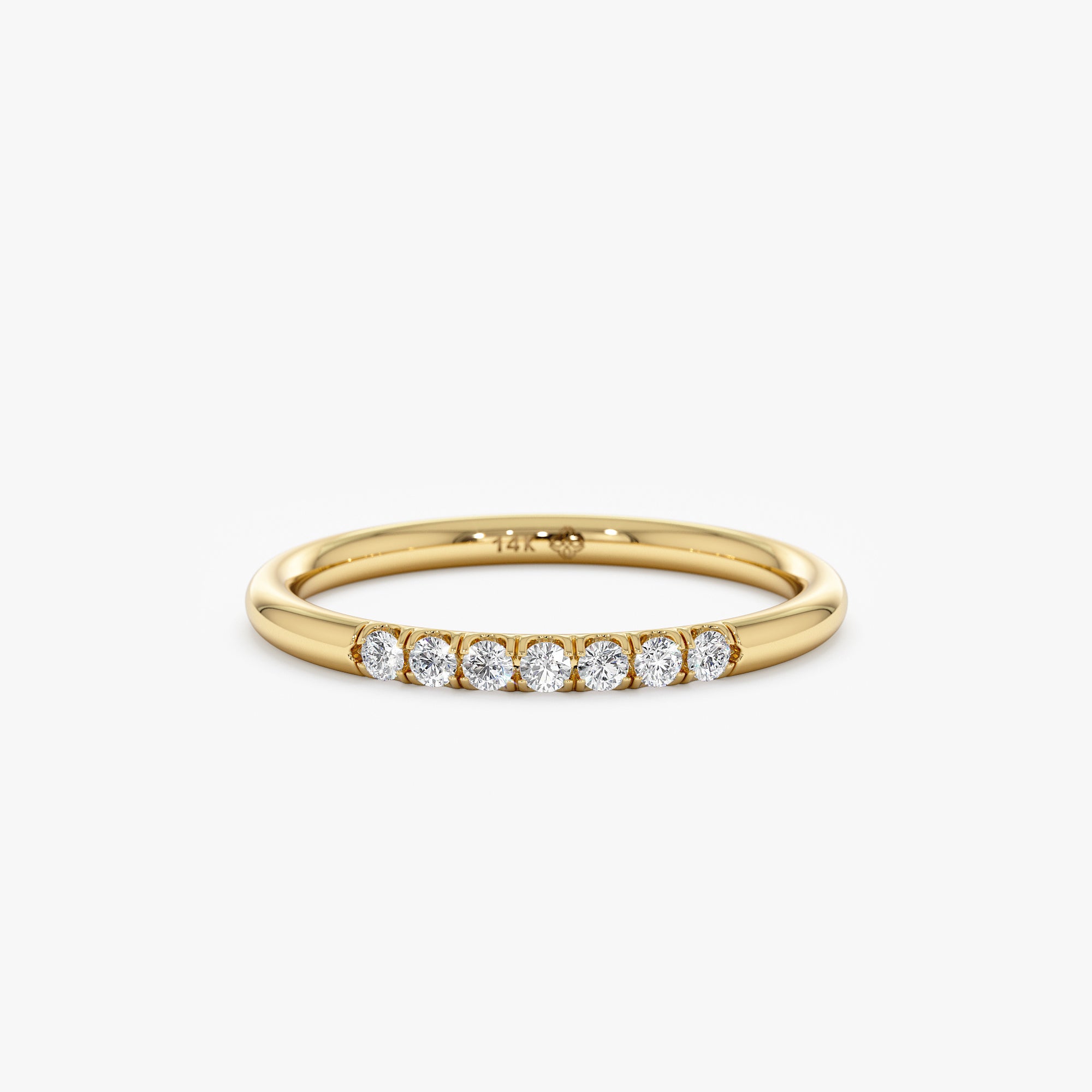 Natural Diamond Thin Stacking Ring