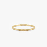 Classic Gold Beaded Ring - 1.5mm