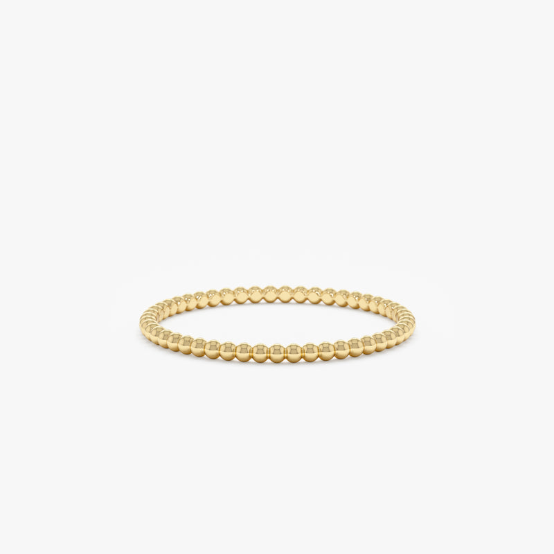 Classic Gold Beaded Ring - 1.5mm