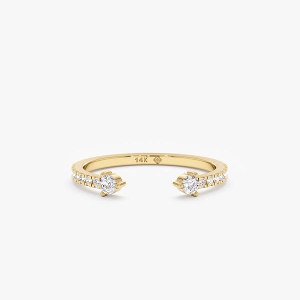 Multi Diamond Open Ring