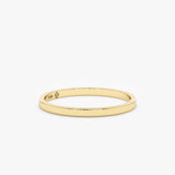 Solid Gold Flat Top Design Wedding Band - 1.5 mm, Megan