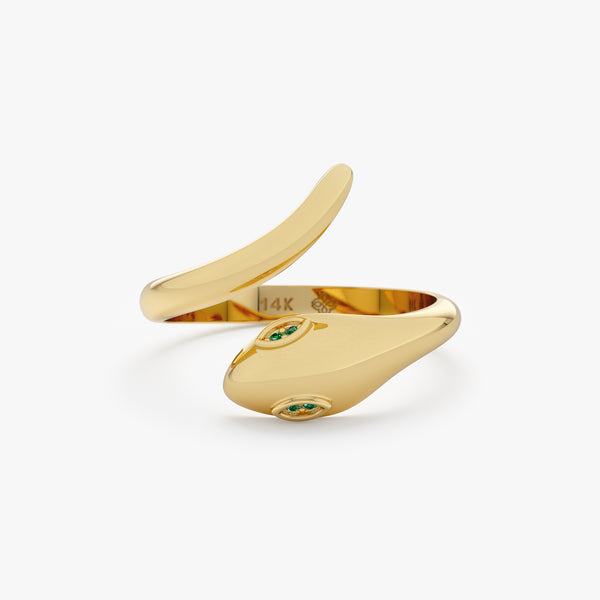 Diamond or Gemstone Snake Ring, Eden