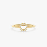 Gold Diamond Circle Ring