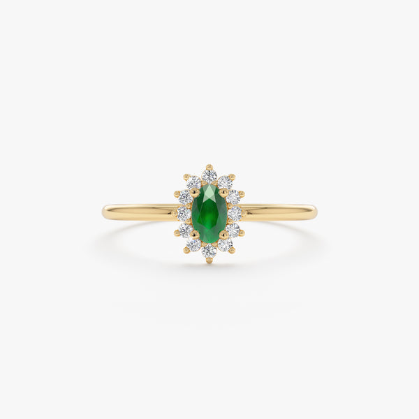 Emerald and Diamond Ring