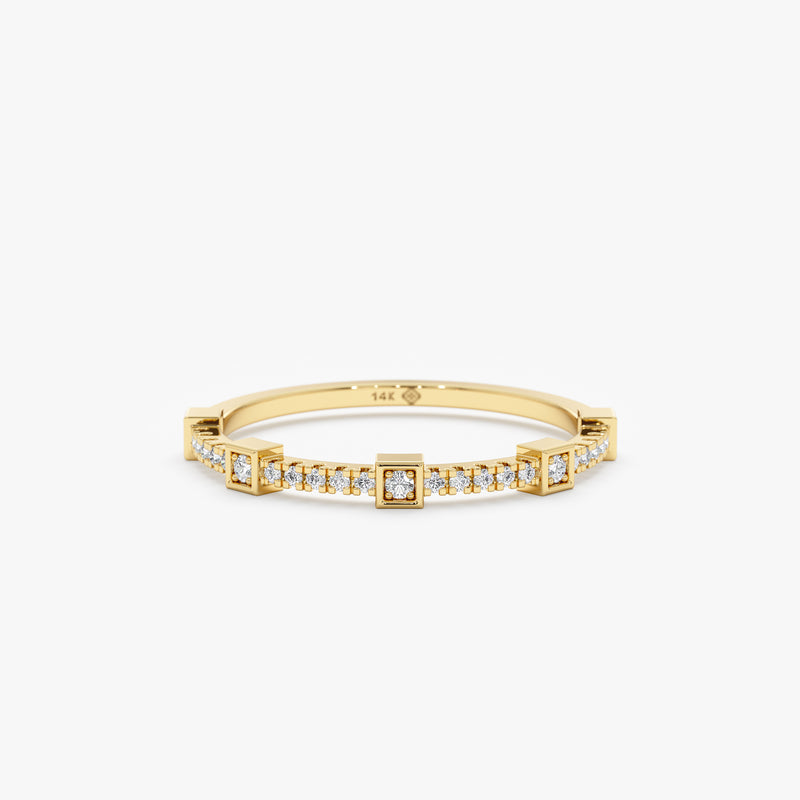 Gold and Diamond Wedding Ring