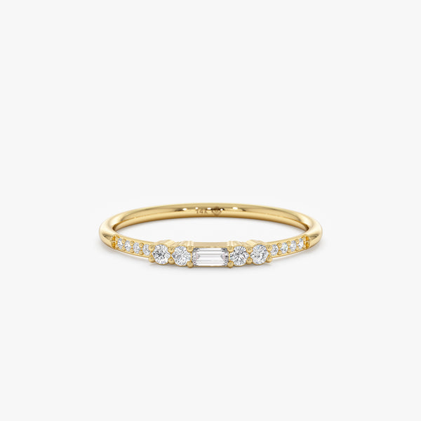 Gold Baguette Wedding Ring