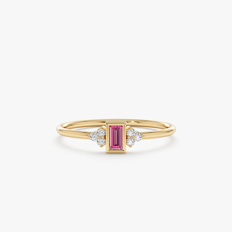 Pink Sapphire Bezel Ring