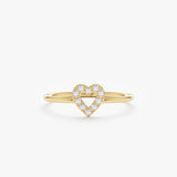 Diamond Heart Outline Ring