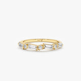 zig zag baguette diamond ring