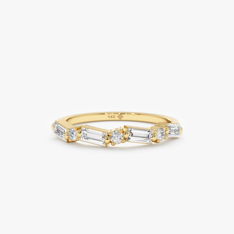 zig zag baguette diamond ring