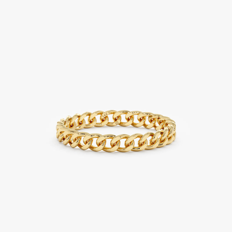 3mm Gold Cuban Chain Ring