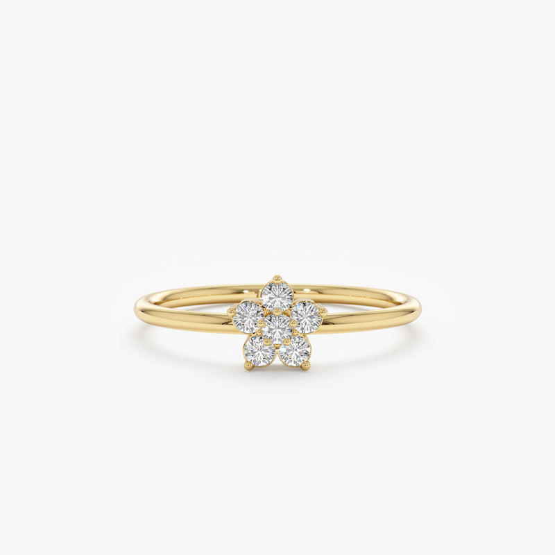 Diamond Flower Ring