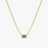 Baguette Black Diamond Necklace