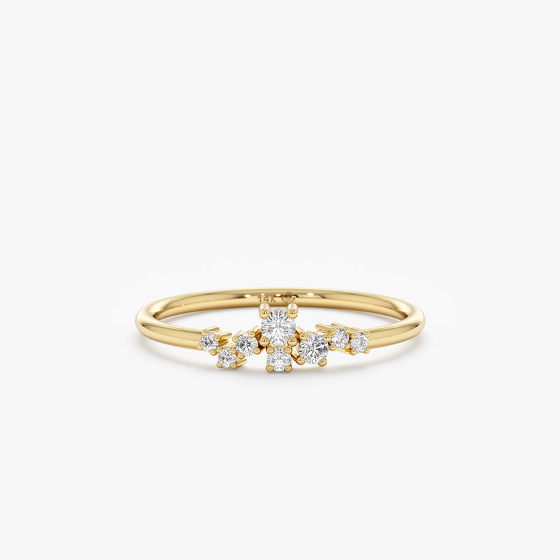 Diamond Cluster Ring