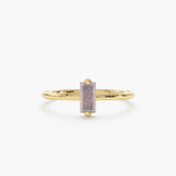 Minimalist Baguette Labradorite Ring - SARAH ELISE