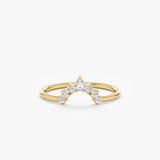 Solid Gold Diamond Nested Ring