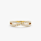  Diamond Crossover Ring