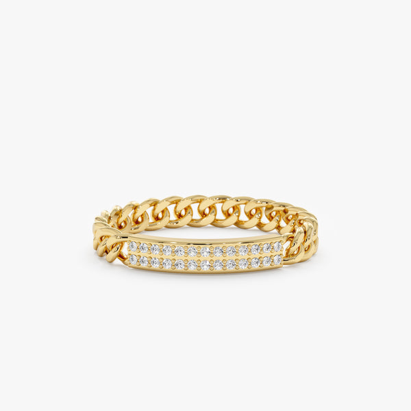 Pave Diamond Chain Ring