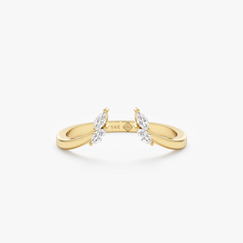 Marquise Diamond Open Ring