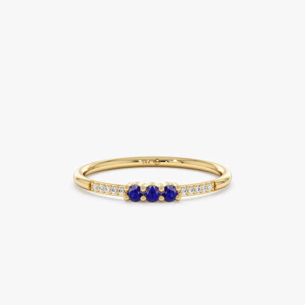  Diamond Sapphire Ring