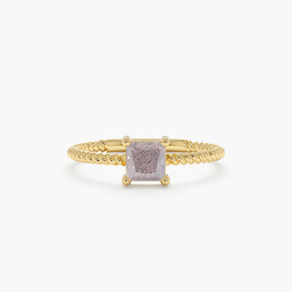 Prong Set Labradorite Ring
