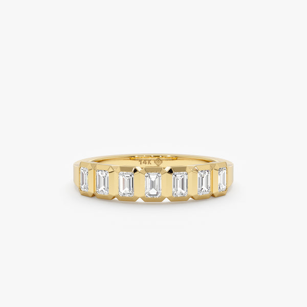 Yellow Gold Diamond Half Eternity Ring