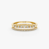 Handmade Double Diamond Band