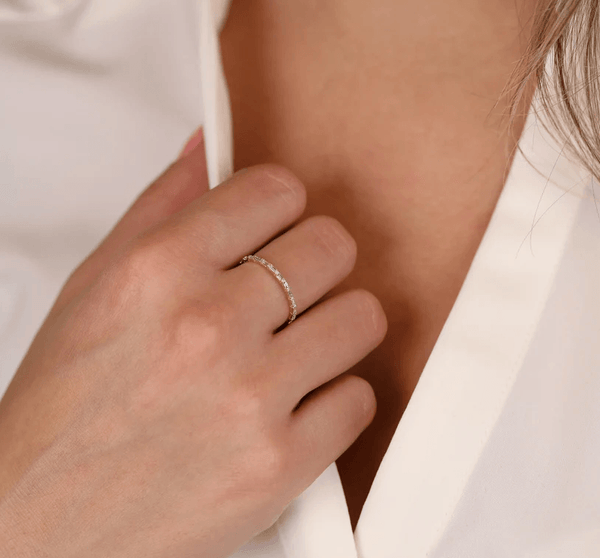Diamond Dot Dash Half Eternity Ring