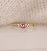 pink sapphire gemstone bezel set