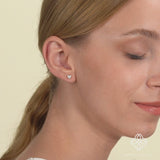 Minimalistic Style Diamond Heart Studs