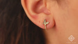 solid gold diamond earrings
